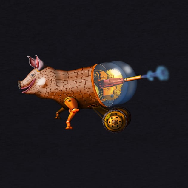 steampunk piggy by gruntpig